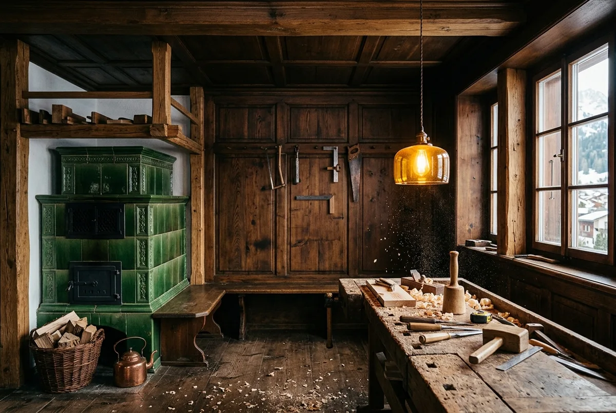 Restauriertes Täfer in einer Bauernstube